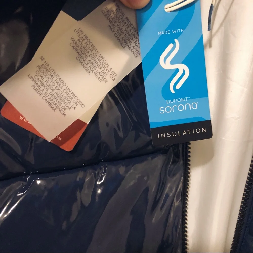 Tommy Jeans Two Tone Sherpa Gloss Puffer Jacket navy blue - Picture 7 of 7